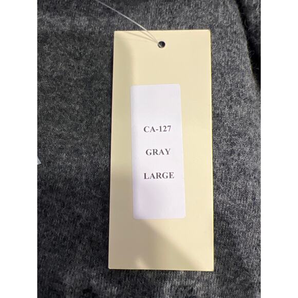 NWT Vintage Concept Women’s Floral Waterfall Cardigan Sweater Vest Size L Gray - Picture 9 of 9